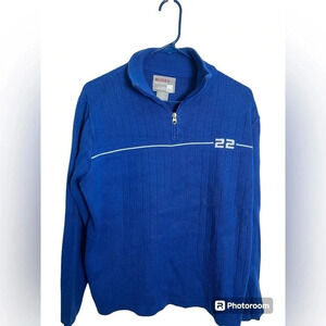 Men’s Hollister Bold Blue 22 Sweater with 1/3 Zip Size Medium